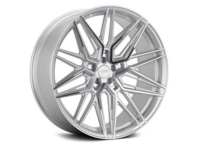Vossen HF7 Silver Polished Wheel; Front Only; 19x8.5; 30mm Offset (20-25 Corvette C8, Excluding Z06)
