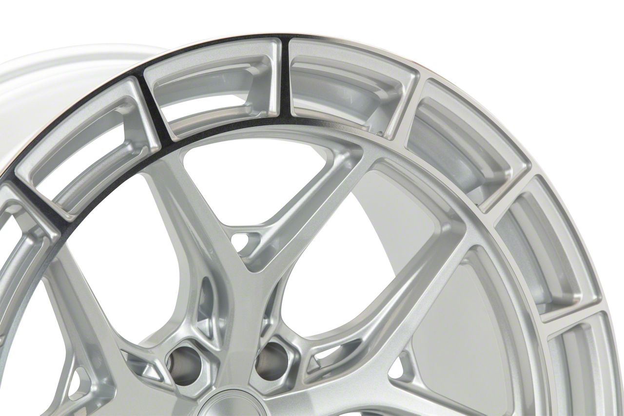 Vossen Corvette HFX-1 Silver Polished Wheel; Front Only; 20x9