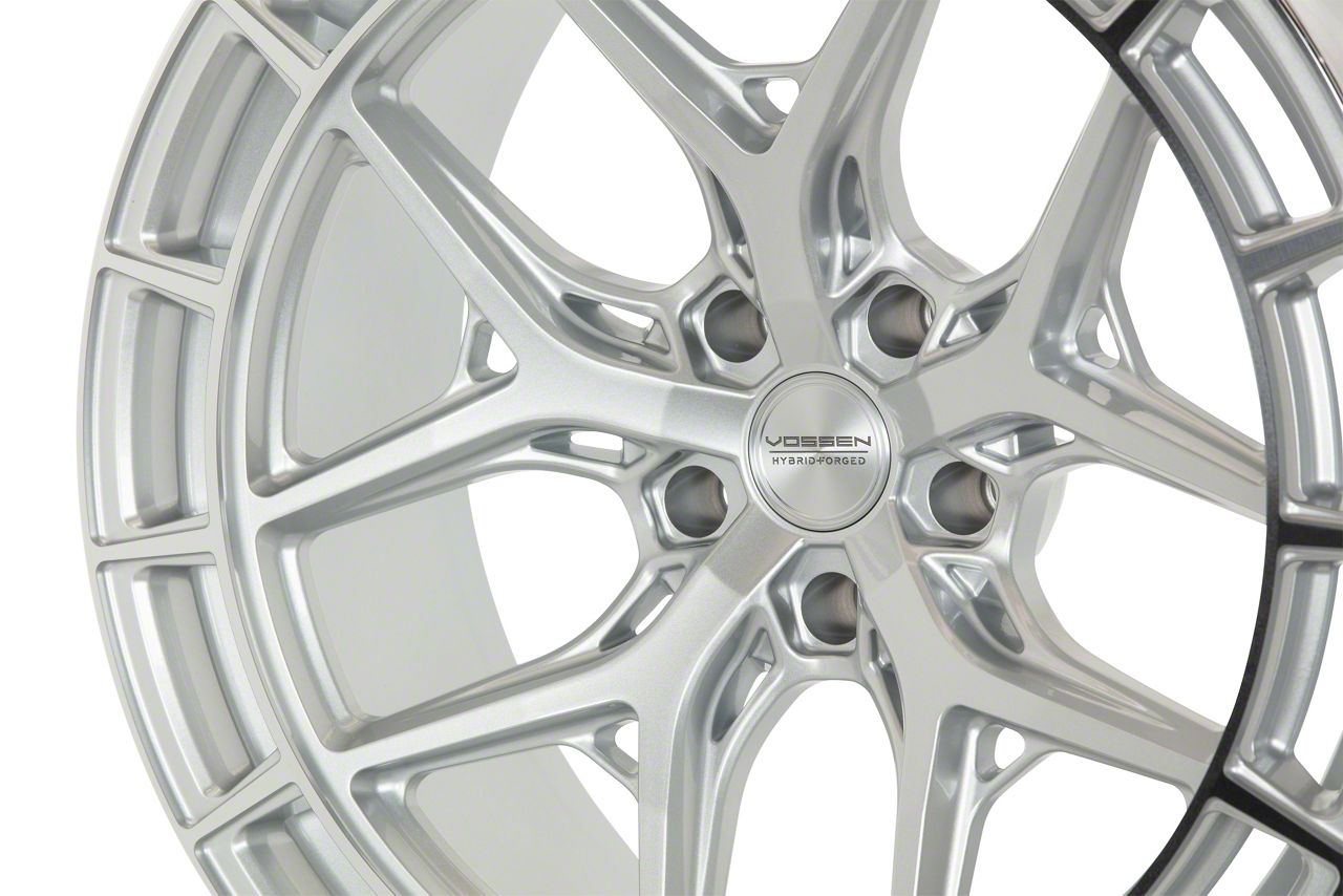 Vossen Corvette HFX-1 Silver Polished Wheel; Rear Only; 21x12