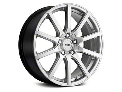 Voxx Este Bright Silver Wheel; 18x8 (2024 Mustang EcoBoost w/o Performance Pack)