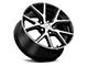 Voxx Lumi Gloss Black Machined Wheel; 18x8 (16-24 Camaro LS, LT, LT1)