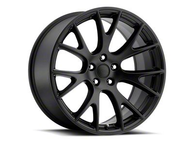 Hellcat Style Gloss Black Wheel; Rear Only; 20x10.5; 25mm Offset (08-23 RWD Challenger, Excluding Widebody)