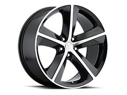 OE Style Gloss Black Machined Wheel; 20x9; 20mm Offset (08-23 RWD Challenger, Excluding Widebody)