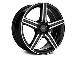 Voxx Como Gloss Black Machined Wheel; 18x8; 45mm Offset (21-26 Mustang Mach-E)