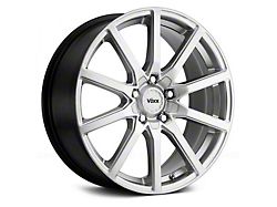 Voxx Este Bright Silver Wheel; 18x8; 45mm Offset (21-26 Mustang Mach-E)
