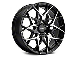 Voxx Paso Gloss Black Machined Wheel; 18x8; 45mm Offset (21-26 Mustang Mach-E)