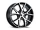 Voxx Lumi Gloss Black Machined Wheel; Rear Only; 20x10 (15-23 Mustang GT, EcoBoost, V6)