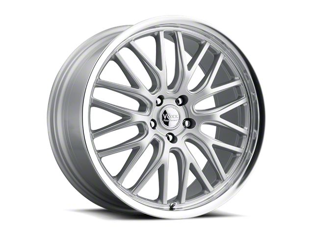 Voxx Masi Silver Mirror Machined Wheel; Rear Only; 20x10 (15-23 Mustang GT, EcoBoost, V6)