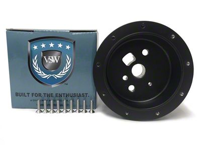 VSW Steering Wheel Hub Adapter; Black (93-96 Camaro)