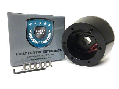 VSW S6 Steering Wheel Hub Adapter; Black (79-82 Mustang)