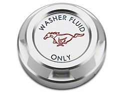 Drake Muscle Cars Washer Reservoir Cap with Running Pony Logo (15-23 Mustang GT, EcoBoost, V6)