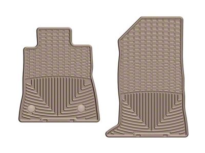 Weathertech All-Weather Front Rubber Floor Mats; Tan (16-24 Camaro)