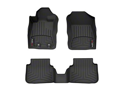 Weathertech DigitalFit Front and Rear Floor Liners; Black (10-15 Camaro)