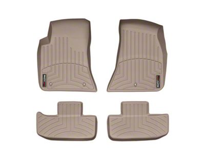 Weathertech DigitalFit Front and Rear Floor Liners; Tan (11-14 Challenger)