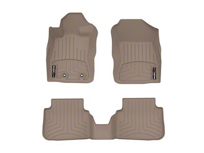 Weathertech DigitalFit Front and Rear Floor Liners; Tan (15-23 RWD Challenger)