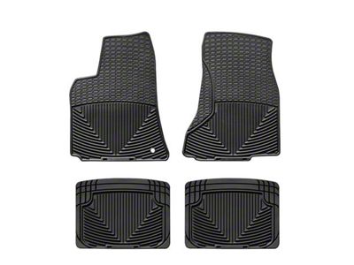 Weathertech All-Weather Front and Rear Rubber Floor Mats; Black (06-10 Charger)