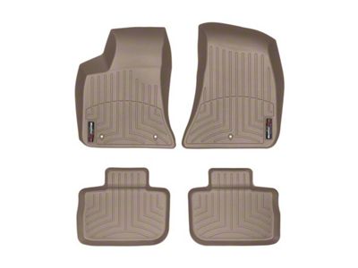 Weathertech DigitalFit Front and Rear Floor Liners; Tan (11-23 RWD Charger)