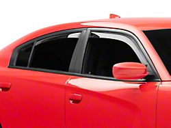 Weathertech Side Window Deflectors; Front and Rear; Dark Smoke (11-23 Charger)