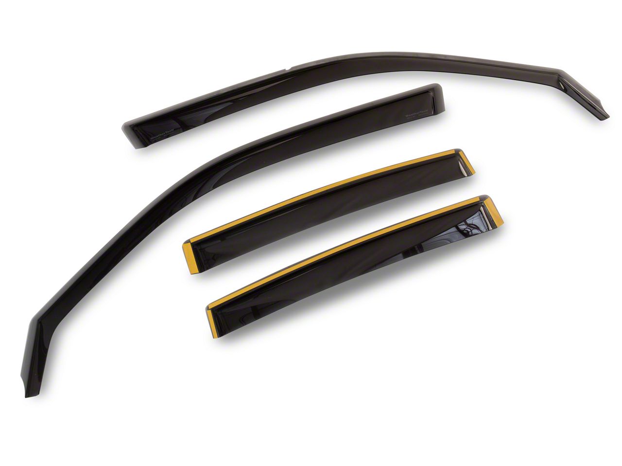 Weathertech Charger Side Window Deflectors; Front and Rear; Dark