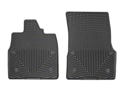Weathertech All-Weather Front Rubber Floor Mats; Black (20-25 Corvette C8)