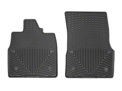 Weathertech All-Weather Front Rubber Floor Mats; Black (20-24 Corvette C8)