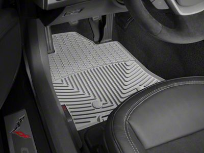 Weathertech All-Weather Front Rubber Floor Mats; Gray (14-19 Corvette C7)