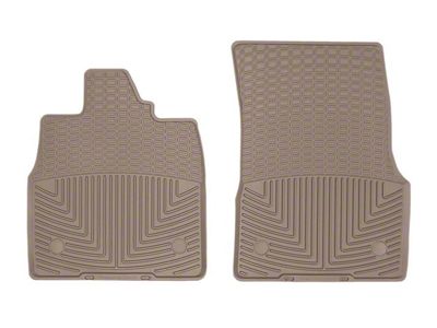 Weathertech All-Weather Front Rubber Floor Mats; Tan (20-25 Corvette C8)