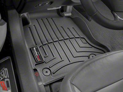 Weathertech DigitalFit Front Floor Liners; Black (05-13 Corvette C6 w/ Floor Retention Knob)