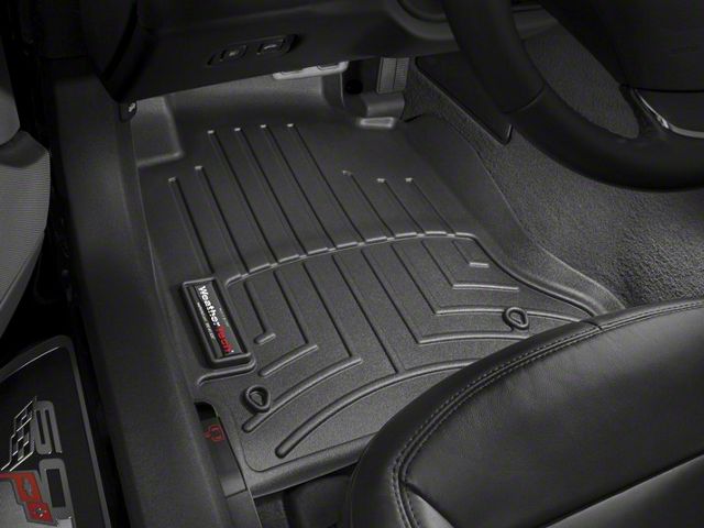 Weathertech DigitalFit Front Floor Liners; Black (05-July 12 Corvette C6 w/ Floor Retention Hook)