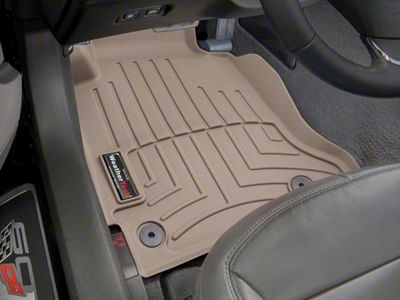 Weathertech DigitalFit Front Floor Liners; Tan (05-13 Corvette C6 w/ Floor Retention Knob)