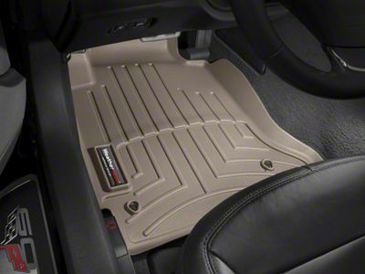 Weathertech DigitalFit Front Floor Liners; Tan (05-July 12 Corvette C6 w/ Floor Retention Hook)