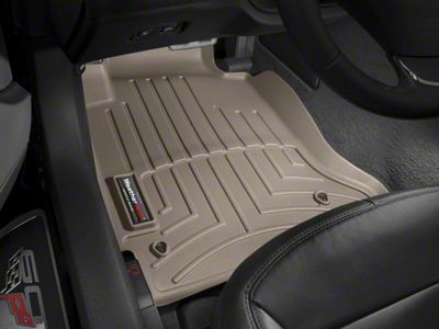 Weathertech DigitalFit Front Floor Liners; Tan (August 12-13 Corvette C6 w/ Floor Retention Hook)