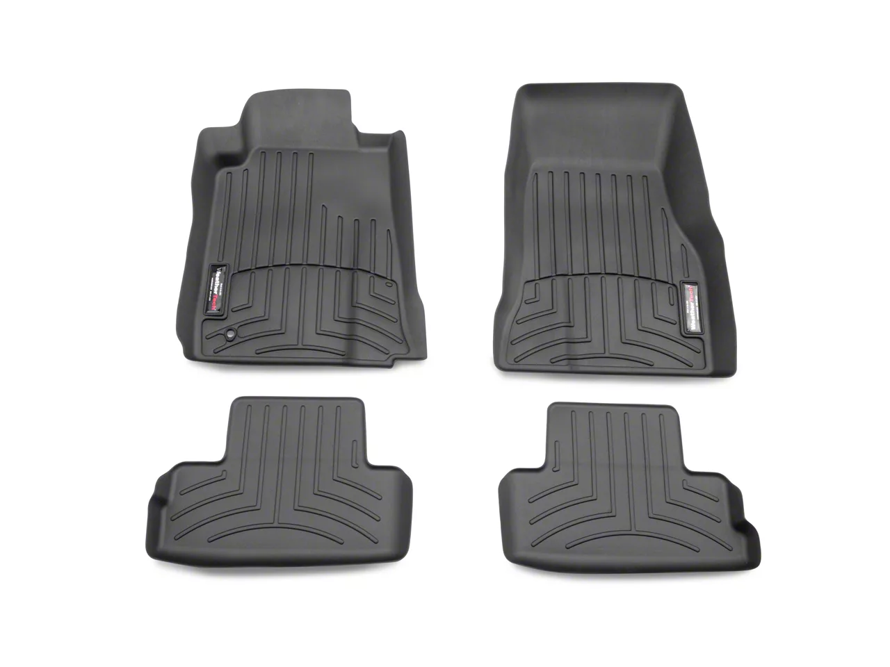 Weathertech Mustang DigitalFit Front and Rear Floor Liners; Black 44139