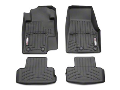 Weathertech DigitalFit Front and Rear Floor Liners; Black (11-14 Mustang)