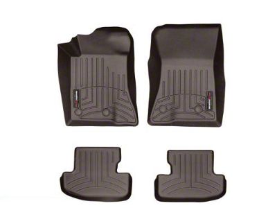 Weathertech DigitalFit Front and Rear Floor Liners; Cocoa (15-24 Mustang)