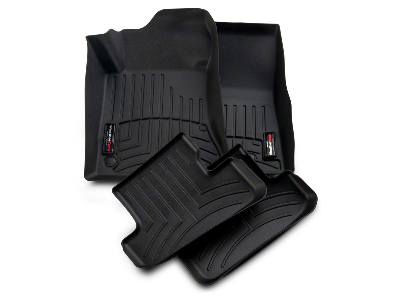Weathertech Mustang DigitalFit Front and Rear Floor Liners; Black 4469912 (1524 Mustang