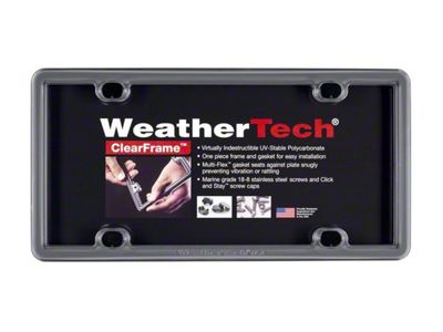 Weathertech ClearFrame License Plate Frame; Beluga Grey (Universal; Some Adaptation May Be Required)