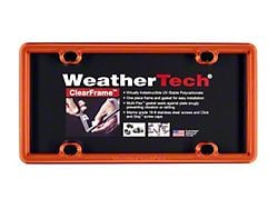 Weathertech ClearFrame License Plate Frame; Orange (Universal; Some Adaptation May Be Required)