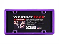 Weathertech ClearFrame License Plate Frame; Purple (Universal; Some Adaptation May Be Required)
