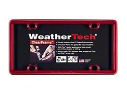 Weathertech ClearFrame License Plate Frame; Red (Universal; Some Adaptation May Be Required)