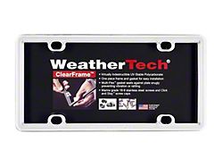 Weathertech ClearFrame License Plate Frame; White (Universal; Some Adaptation May Be Required)