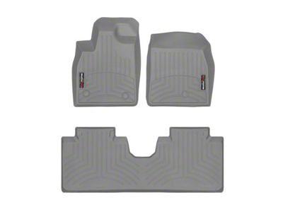 Weathertech DigitalFit Front and Rear Floor Liners; Gray (21-25 Mustang Mach-E)
