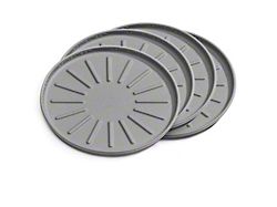 Weathertech 4-Inch Round Coaster Set; Grey 