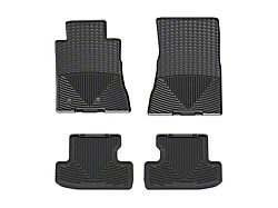 Weathertech All-Weather Front and Rear Rubber Floor Mats; Black (15-26 Mustang)