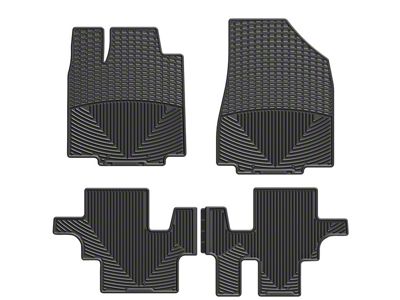 Weathertech All-Weather Front and Rear Rubber Floor Mats; Black (10-14 Mustang)