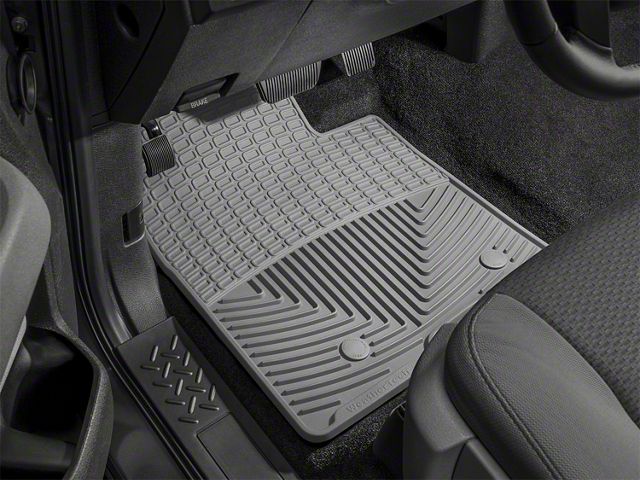 Weathertech All-Weather Front and Rear Rubber Floor Mats; Gray (10-14 Mustang)