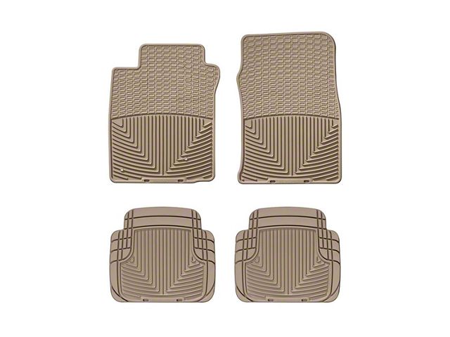 Weathertech All-Weather Front and Rear Rubber Floor Mats; Tan (05-09 Mustang)