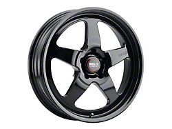 WELD Street Performance Ventura Drag Gloss Black Wheel; Front Only; 18x5; -23mm Offset (79-93 Mustang w/ 5-Lug Conversion)