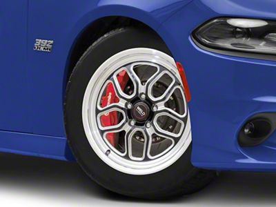 WELD Performance Laguna Drag Gloss Black Milled Wheel; Front Only; 18x5; -32mm Offset (11-23 RWD Charger, Excluding Widebody)