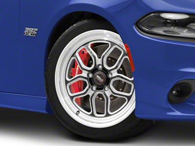 WELD Performance Laguna Drag Gloss Black Milled Wheel; Front Only; 20x5; -33mm Offset (11-23 RWD Charger, Excluding Widebody)